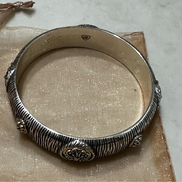 BRIGHTON Vintage Bracelet With Gold Accent On Silver Metal - Picture 8 of 8